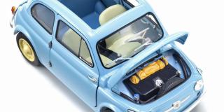 FIAT NUOVA 500 (1960) Blau - Celeste Blue Kyosho 1:18 Metallmodell
